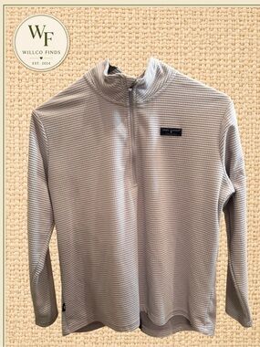 Simply Southern Men's Waffle Knit Quarter-Zip Shirt Small - Gray